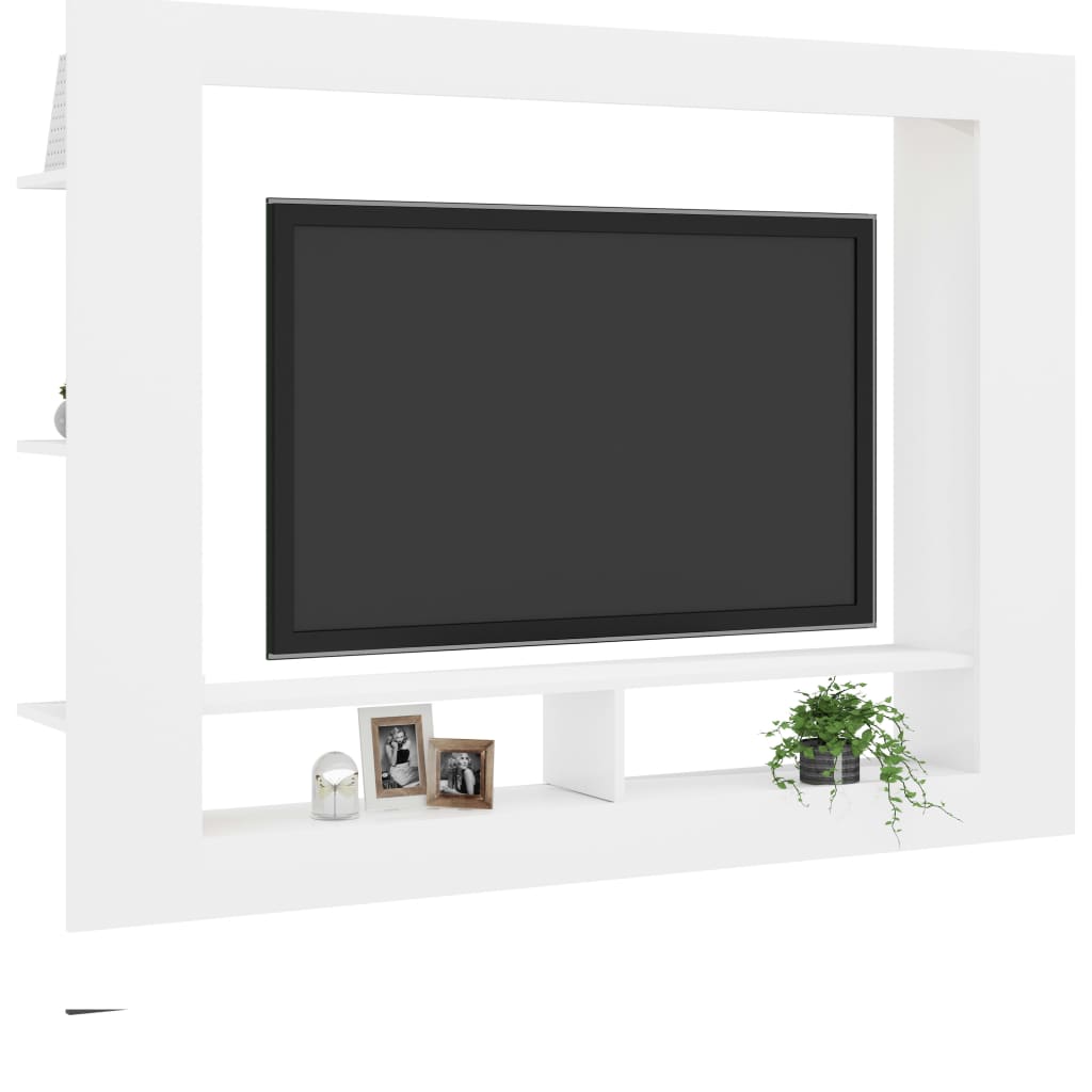 vidaXL Móvel de TV 152x22x113 cm contraplacado branco