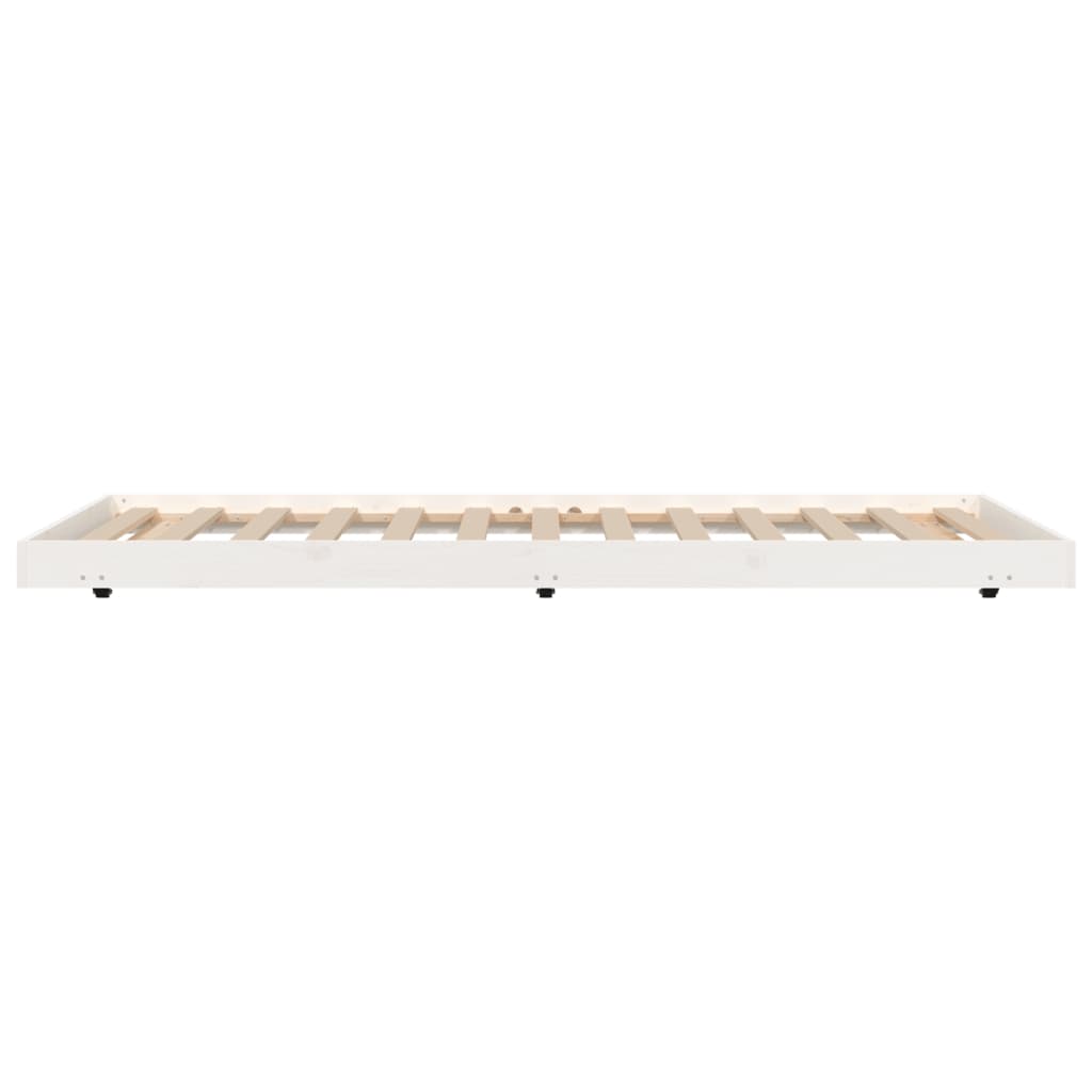 vidaXL Estrutura de cama 80x200 cm madeira de pinho maciça branco