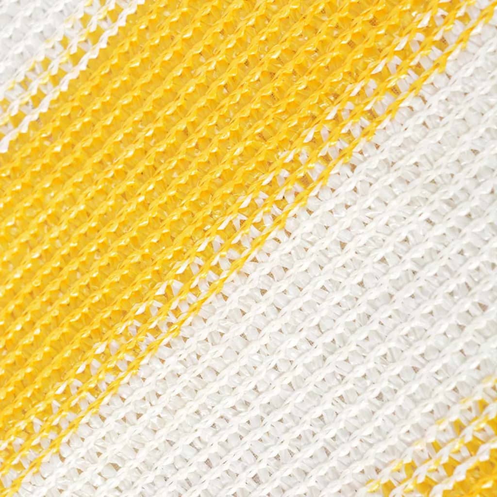 vidaXL Tela de varanda PEAD 75x600 cm amarelo e branco
