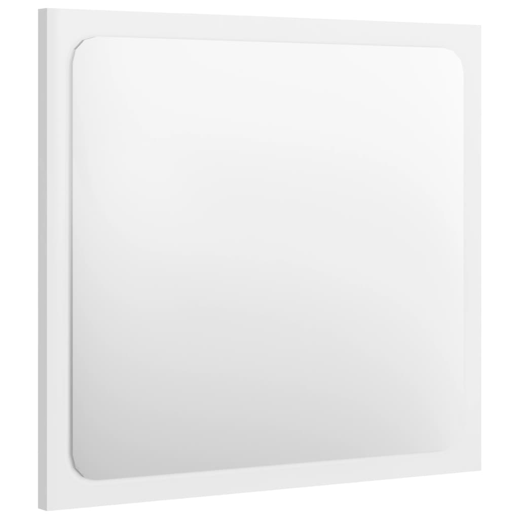 vidaXL Espelho de casa de banho 40x1,5x37 contrap. branco brilhante
