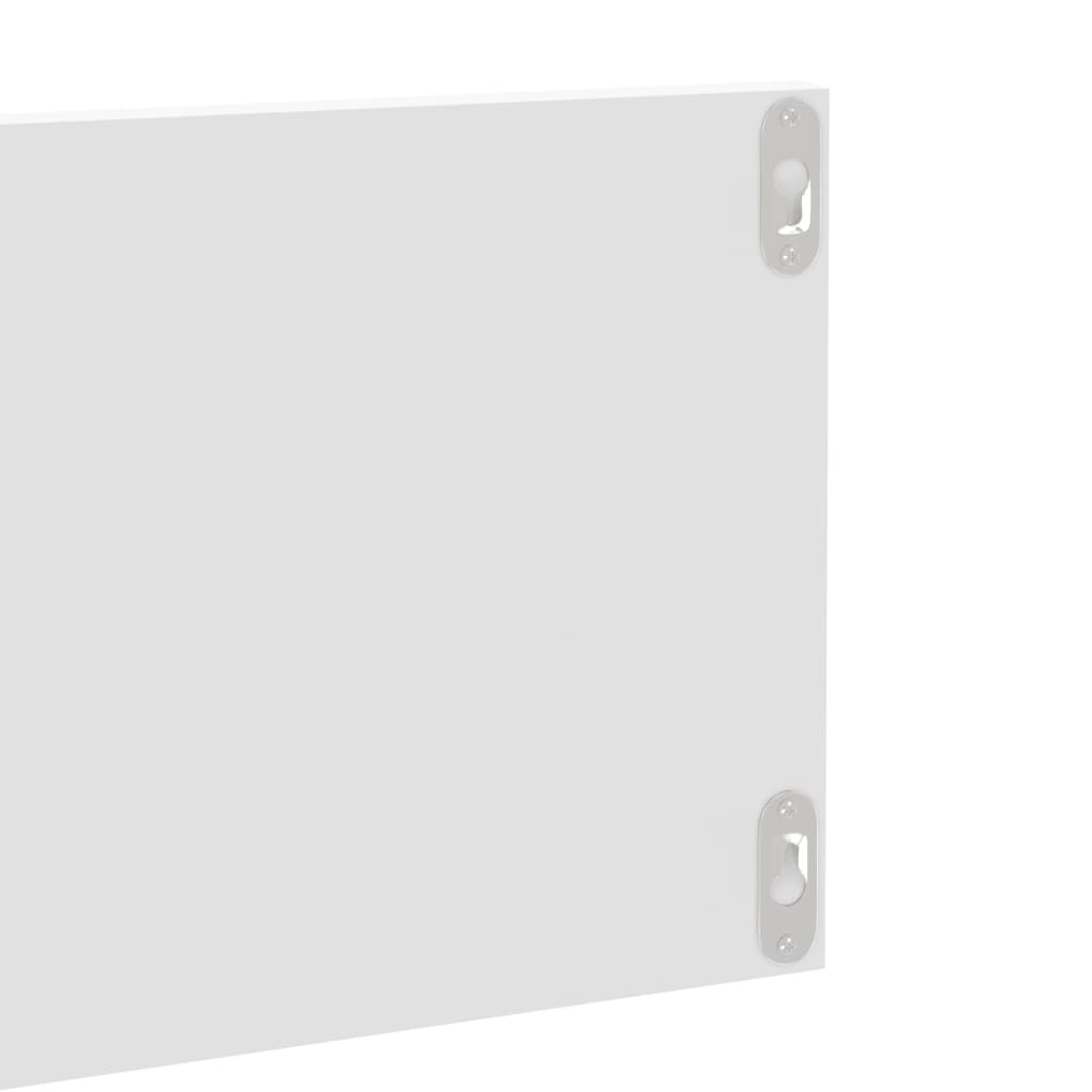 vidaXL Estantes de parede 2pcs 80x11,5x18cm contrapl. branco brilhante