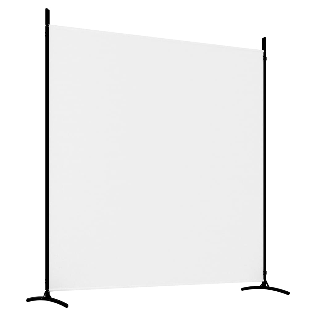 vidaXL Biombo com 3 painéis 525x180 cm tecido branco