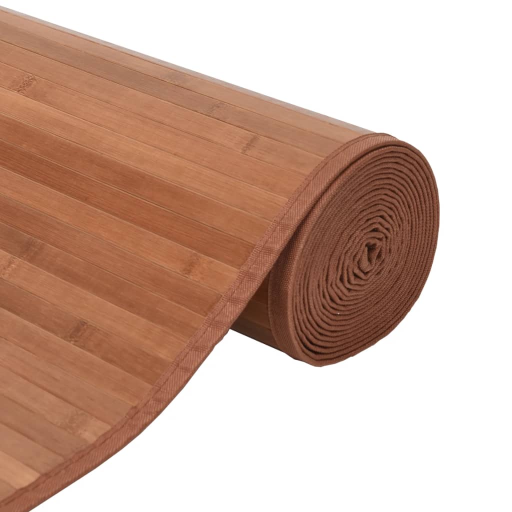 vidaXL Tapete quadrado 100x100 cm bambu castanho