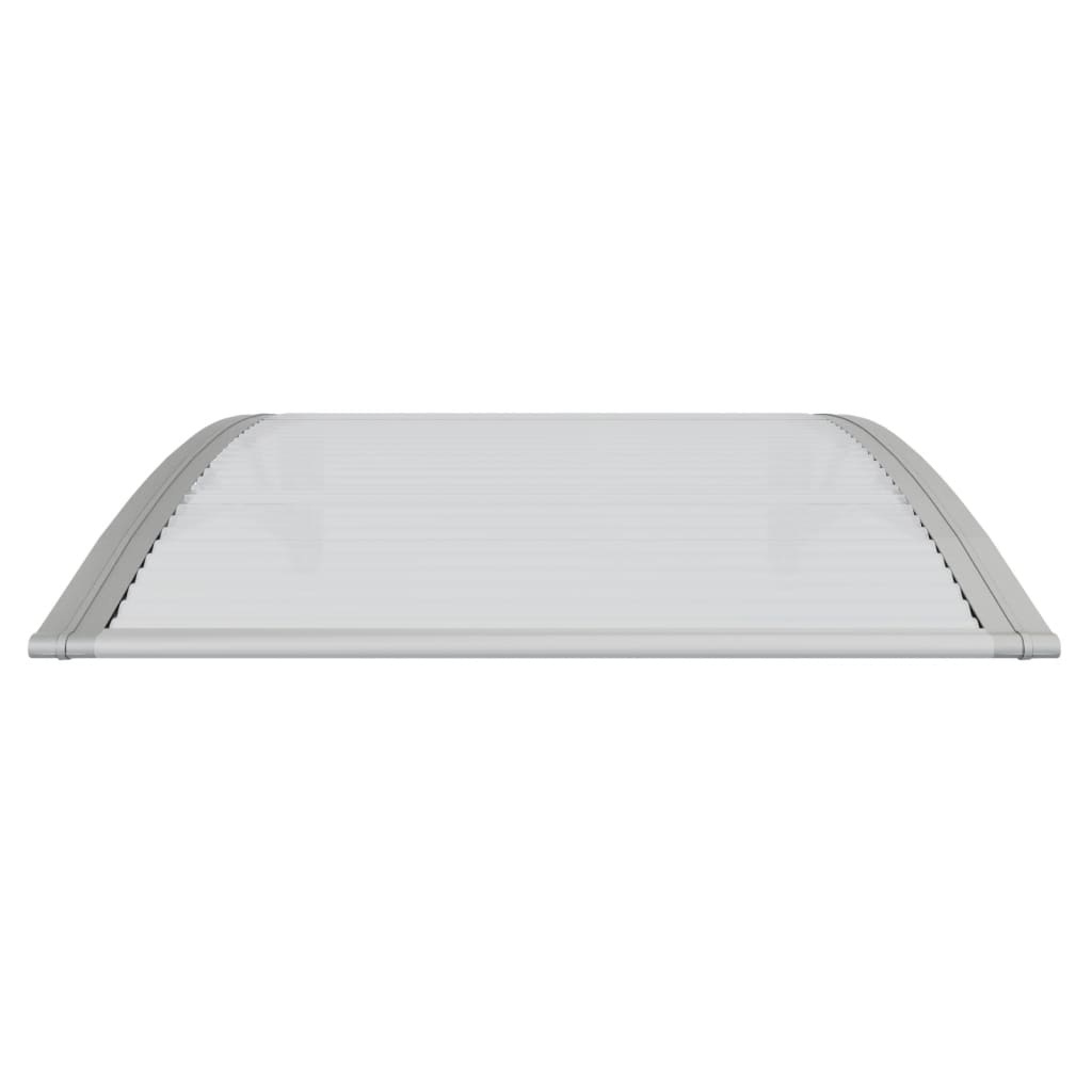 vidaXL Toldo para porta 100x75 cm policarbonato cinzento/transparente