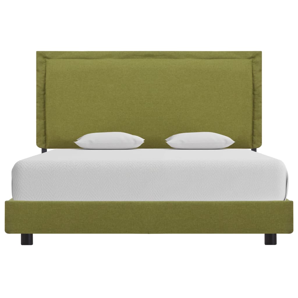 vidaXL Estrutura de cama 140x200 cm tecido verde