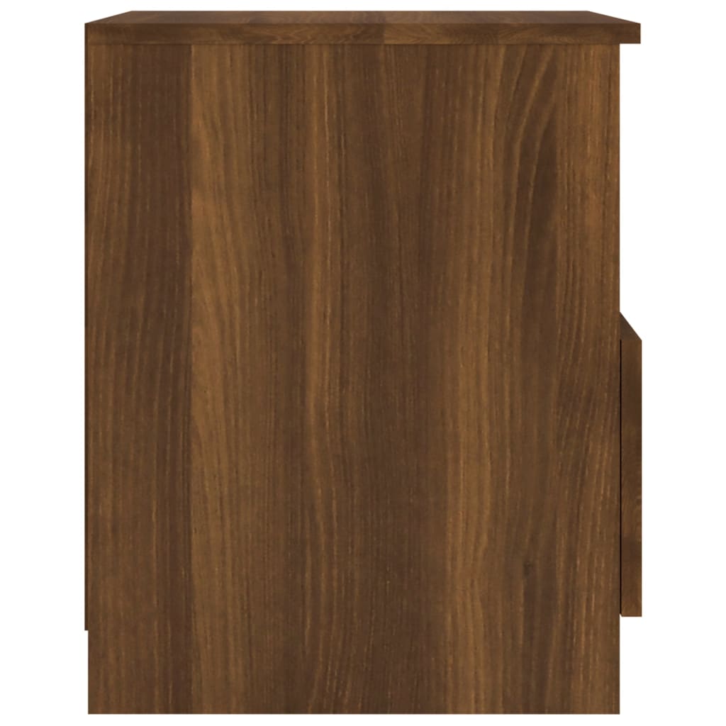 vidaXL Mesa cabeceira 40x40x50 cm madeira processada carvalho castanho