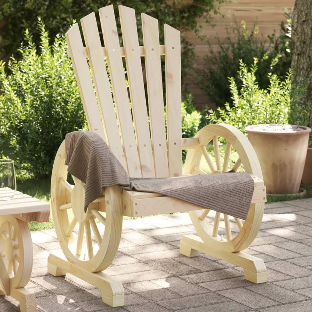 vidaXL Cadeira Adirondack para jardim madeira de abeto maciça