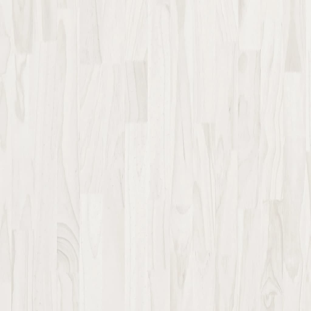 vidaXL Estante com 3 prateleiras 80x30x105 cm pinho maciço branco