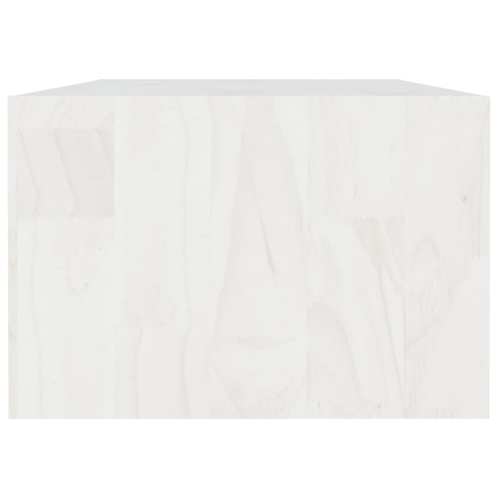vidaXL Mesa de centro 110x50x34 cm madeira de pinho maciça branco
