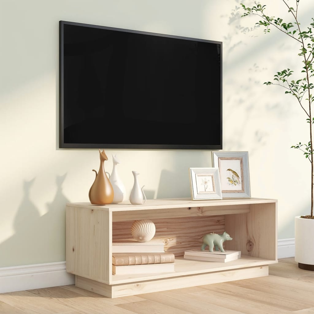 vidaXL Móvel de TV 90x35x35 cm madeira de pinho maciça