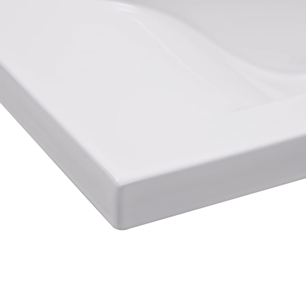 vidaXL Lavatório embutido 81x39,5x18,5 cm cerâmica branco
