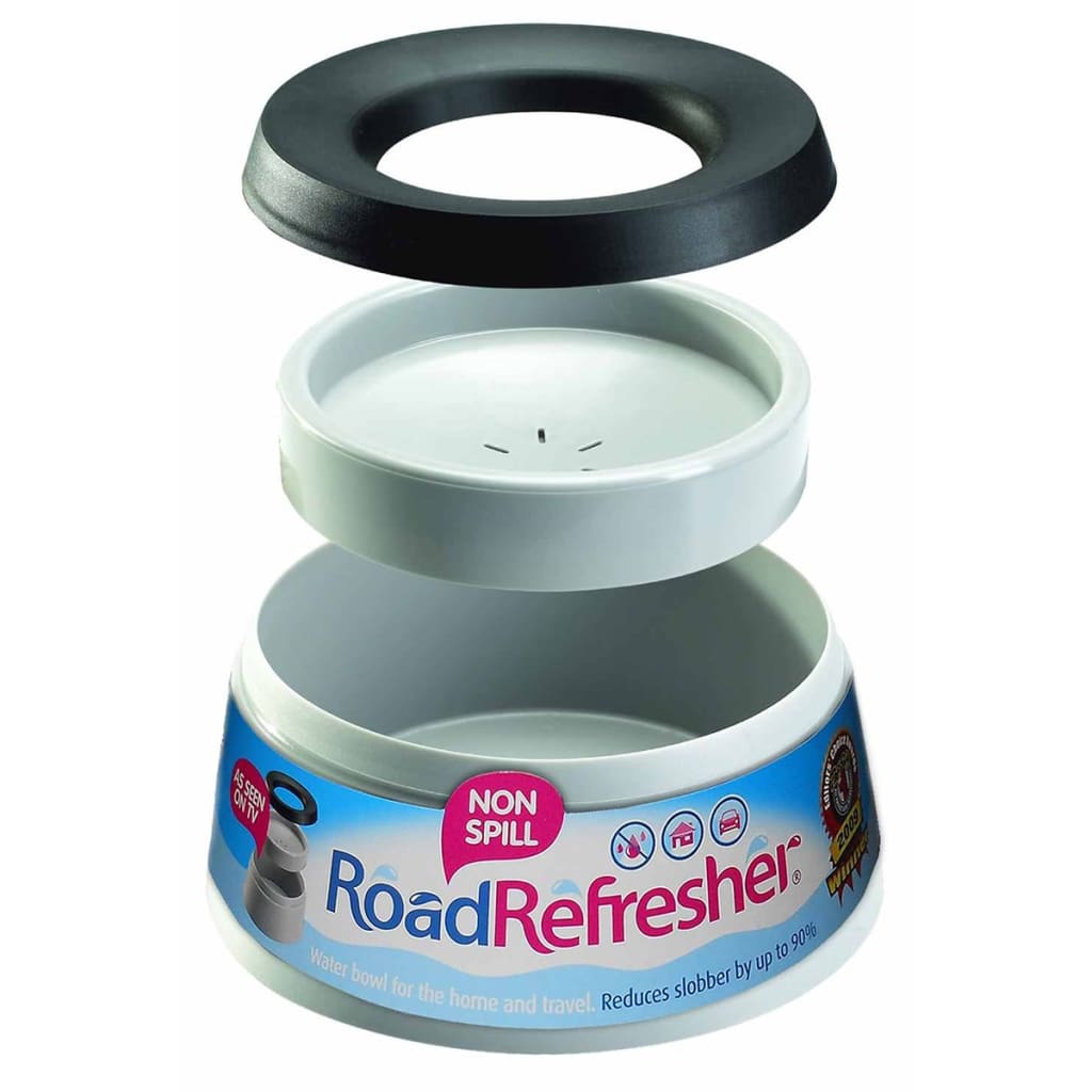 Road Refresher Bebedouro para animais antissalpicos pequeno cinza SGRR