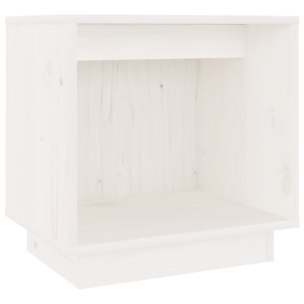 vidaXL Mesa de cabeceira 40x30x40 cm madeira de pinho maciça branco