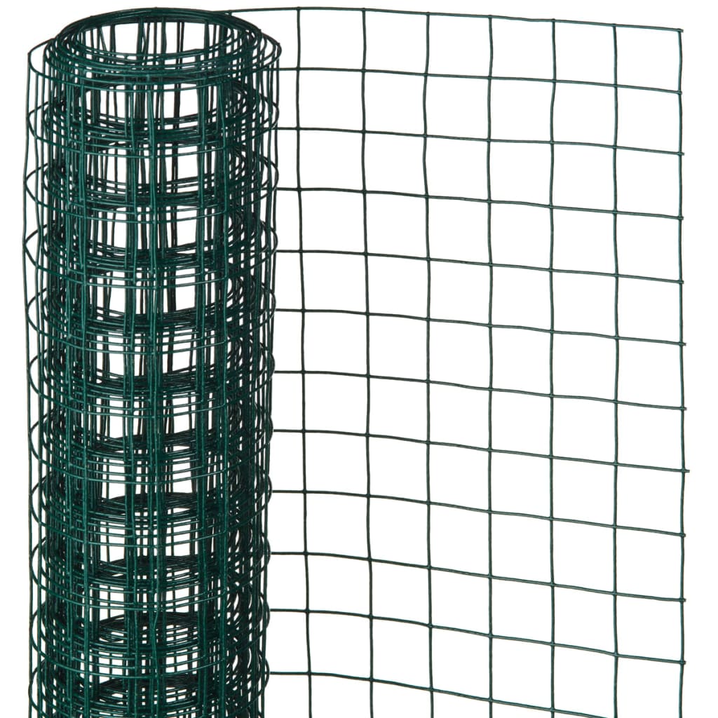Nature Rede arame quadrada 0,5x2,5m 13mm aço revestido plástico verde