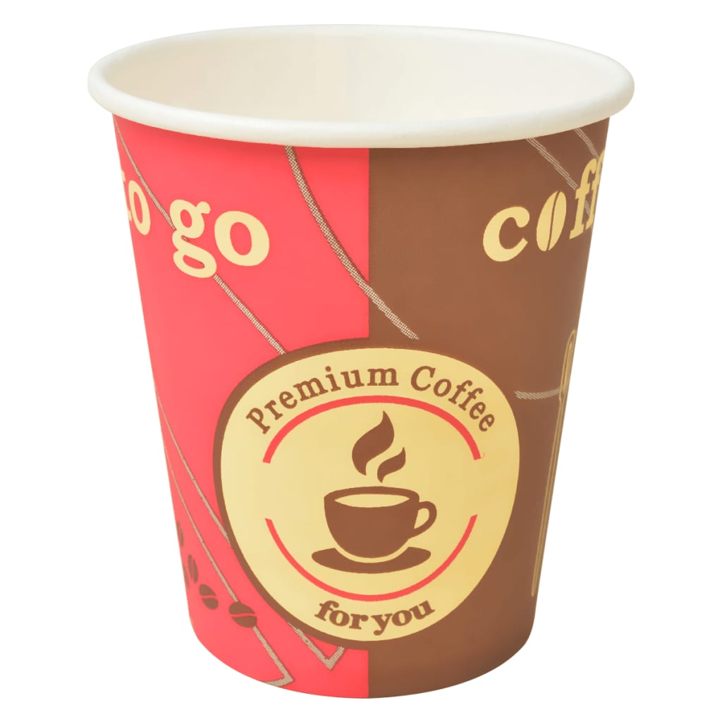 vidaXL Copos de café descartáveis 1000 pcs papel 240 ml (8 oz)