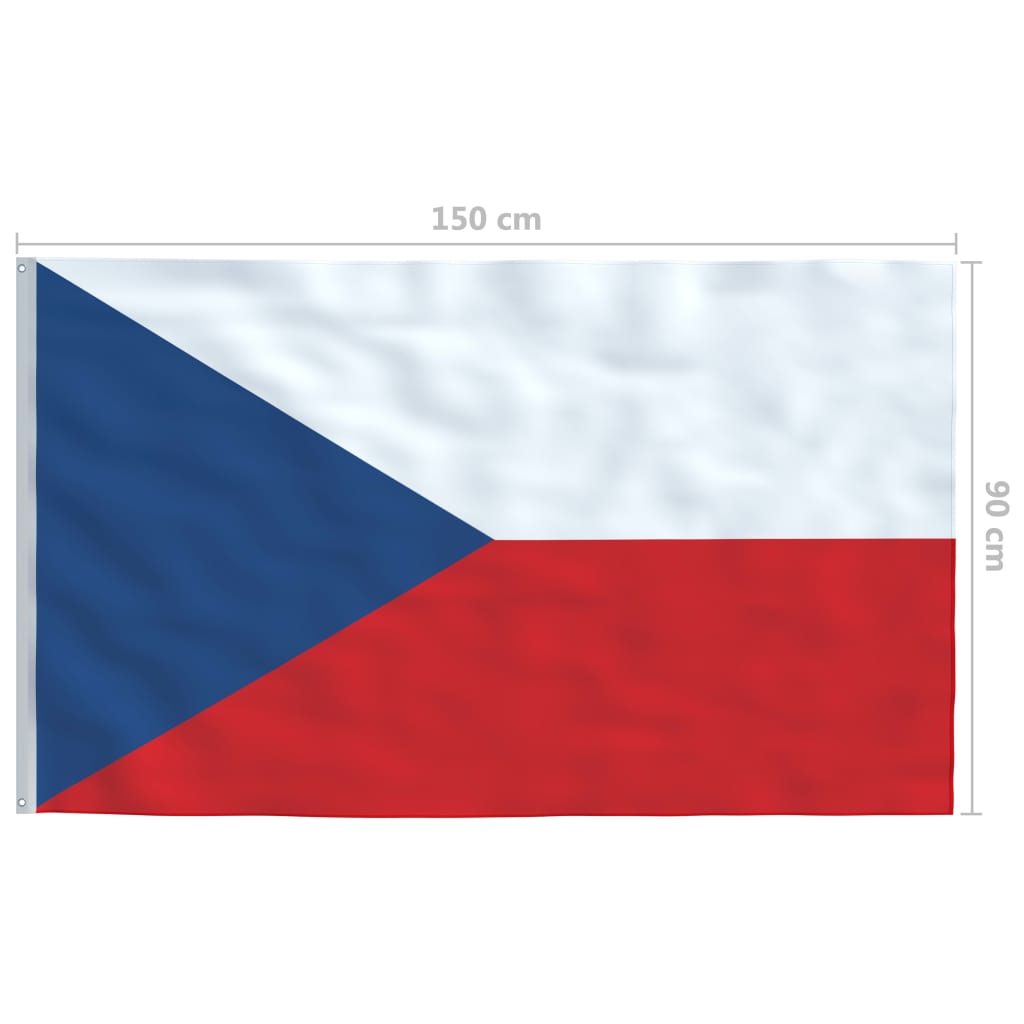 vidaXL Bandeira da Chéquia 90x150 cm