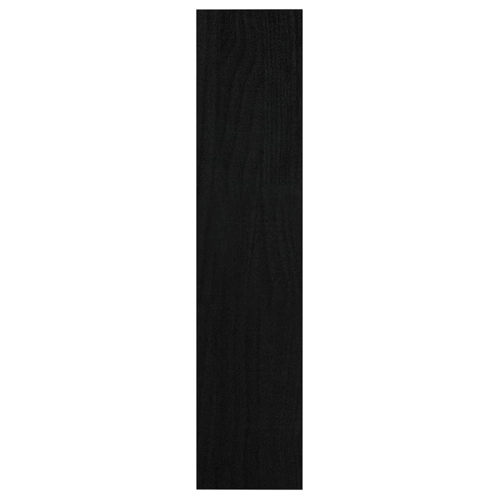 vidaXL Estante/divisória 100x30x135,5 cm pinho maciço preto