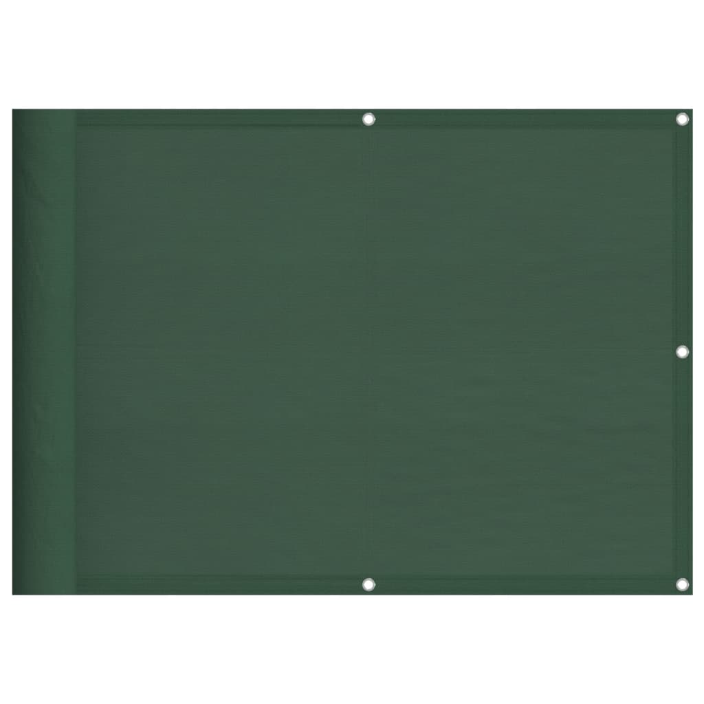 vidaXL Tela de varanda 75x1000 cm 100% poliéster oxford verde-escuro