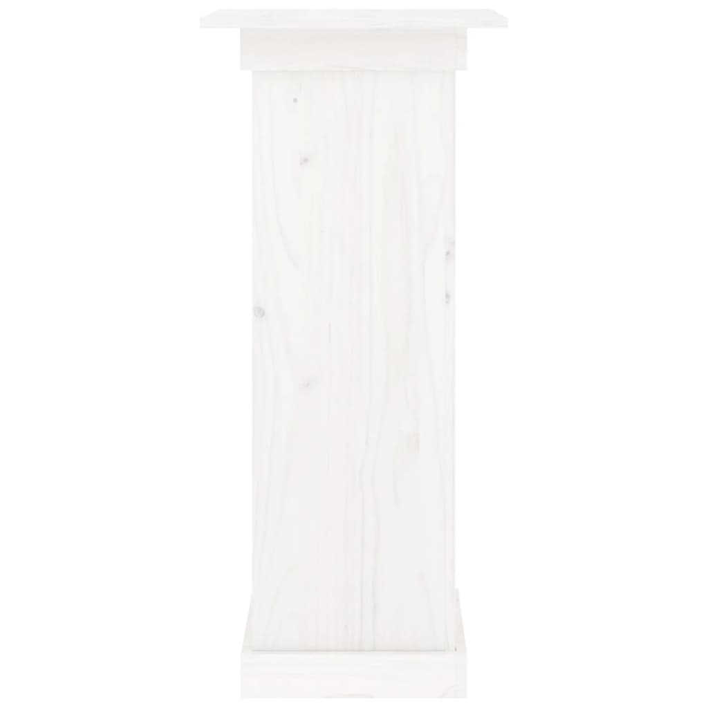 vidaXL Suporte de vasos 40x40x90 cm madeira de pinho maciça branco