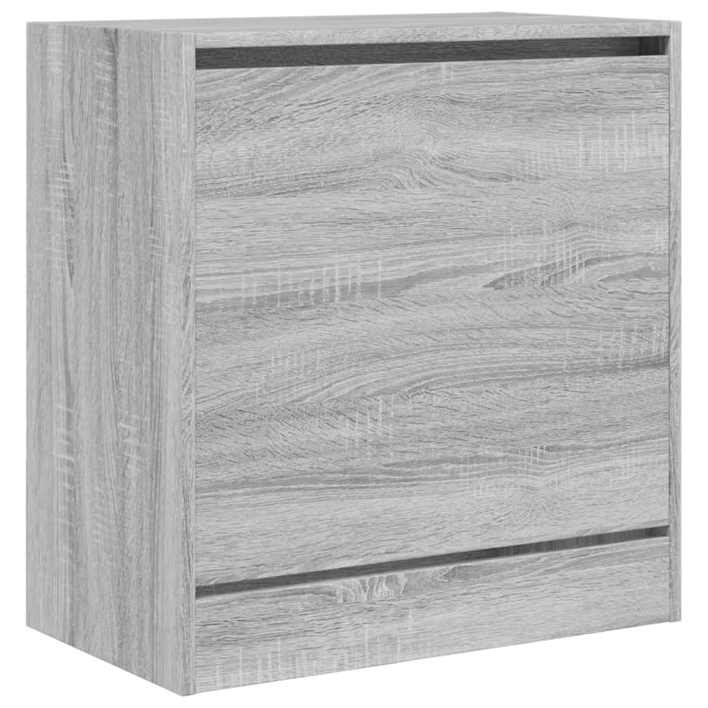 vidaXL Sapateira 60x34x63,5 cm derivados de madeira cinzento sonoma