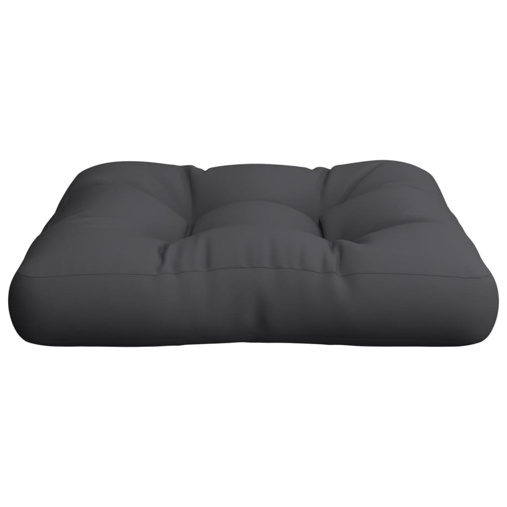 vidaXL Almofadão para sofá de paletes 50x50x12 cm tecido preto