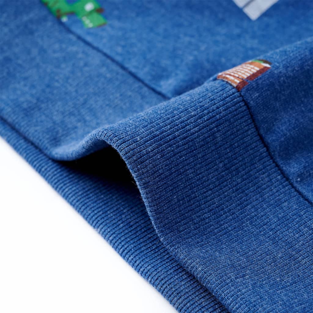 Sweatshirt para criança azul-escuro mesclado 92