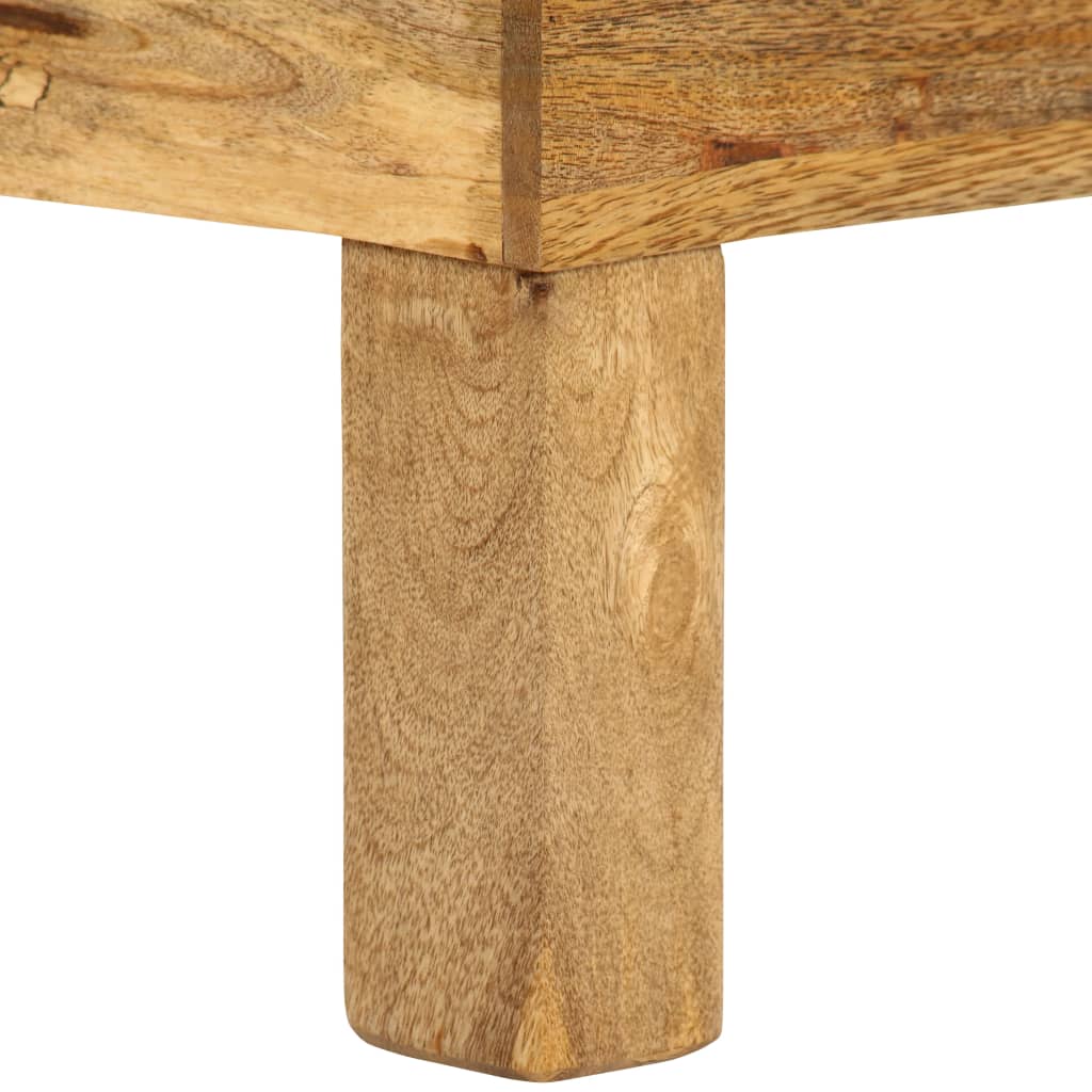 vidaXL Mesa de centro madeira de mangueira maciça 110x55x35 cm