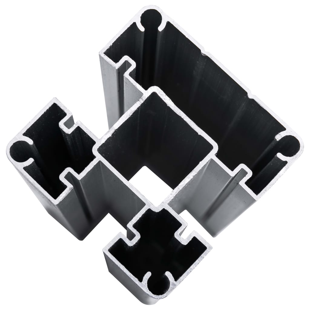 vidaXL Painel vedação WPC 8 quadrados/1 inclinado 1484x186 cm cinzento