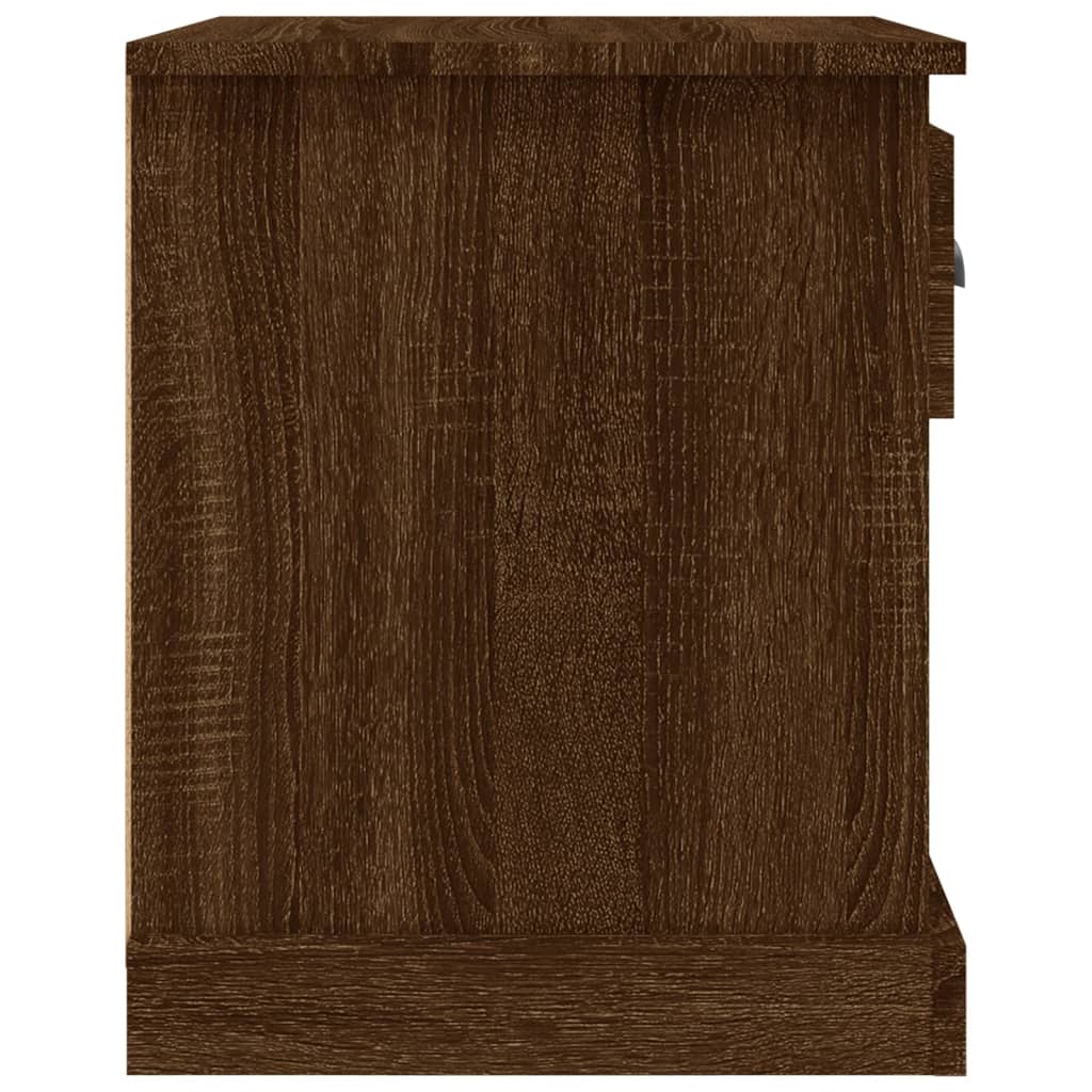 vidaXL Mesa cabeceira 39x39x47,5cm derivados madeira carvalho castanho