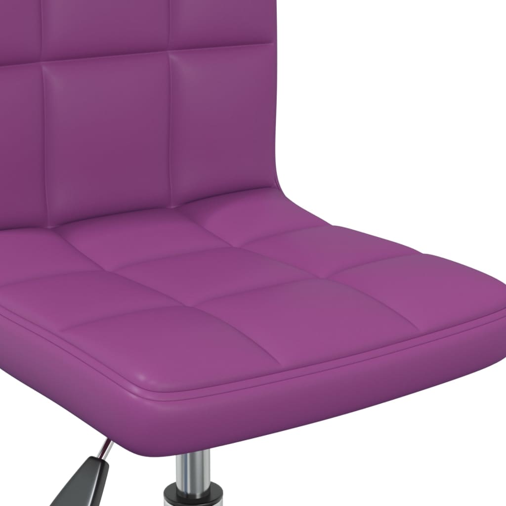 vidaXL Cadeiras de jantar giratórias 2 pcs couro artificial roxo