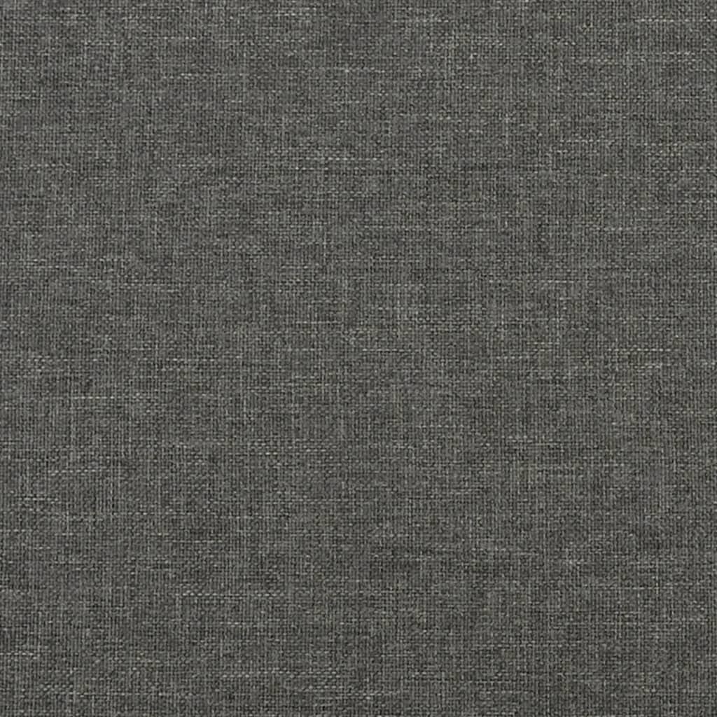 vidaXL Cama com molas/colchão 80x200 cm tecido cinzento-escuro