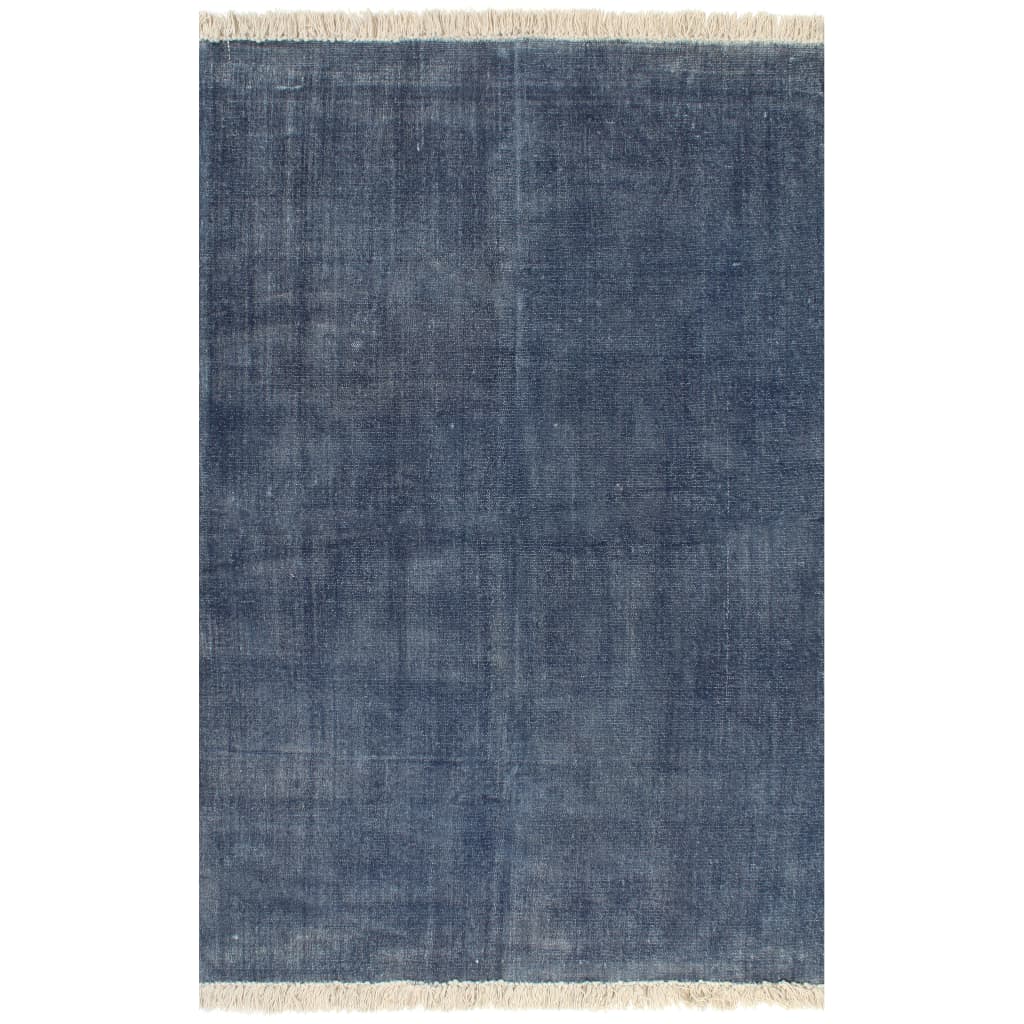 vidaXL Tapete Kilim em algodão 120x180 cm azul
