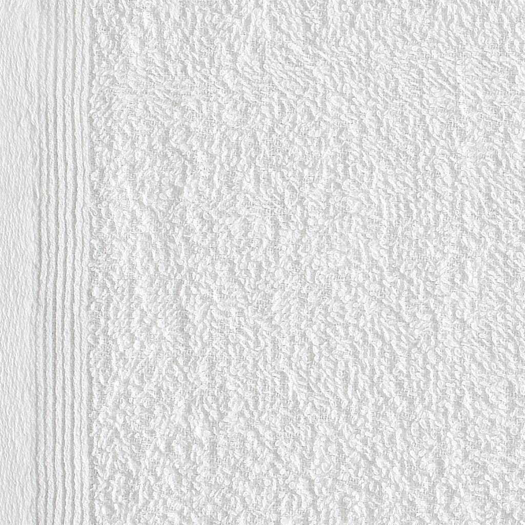 vidaXL Toalhas de hóspedes 50 pcs algodão 350 g 30x50 cm branco