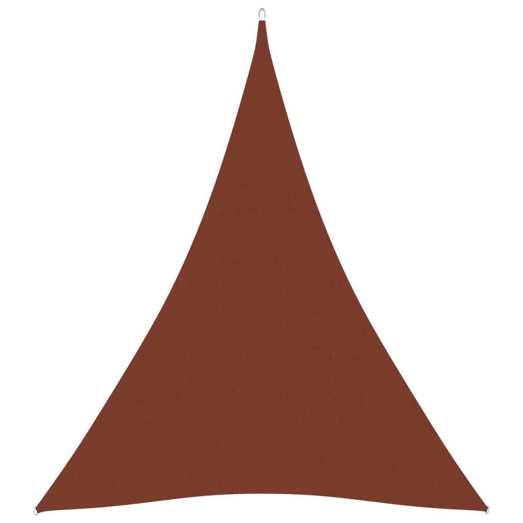vidaXL Para-sol estilo vela tecido oxford triangular 3x4x4 m terracota