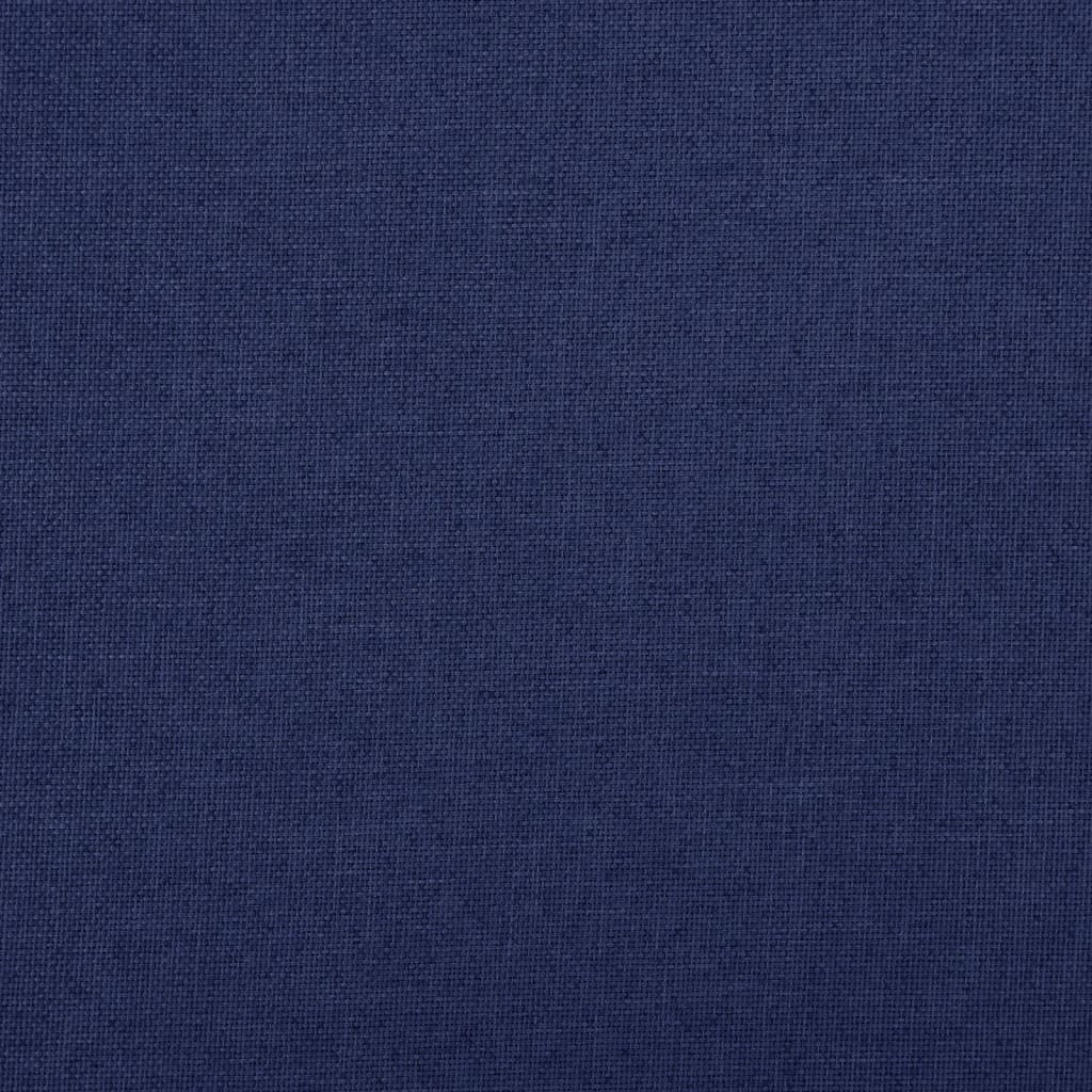 vidaXL Banco de arrumação dobrável 76x38x38 cm linho falso azul