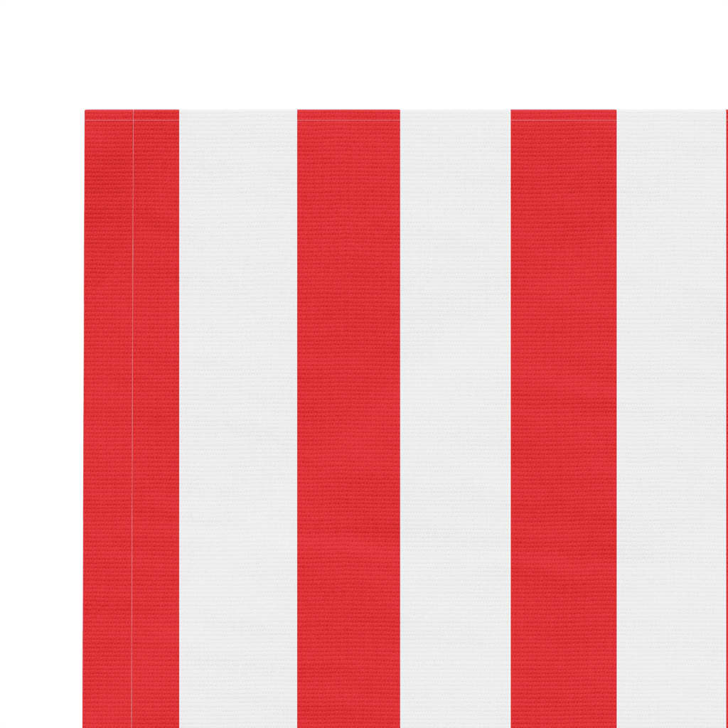 vidaXL Tecido de substituição p/ toldo 5x3 m riscas vermelho/branco