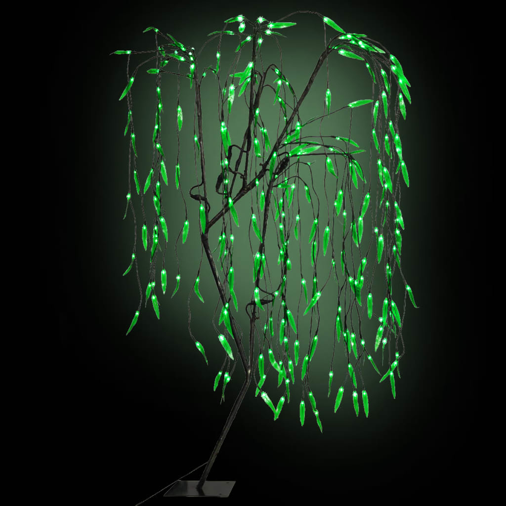 vidaXL Árvore de Natal LED salgueiro luz verde 150 cm