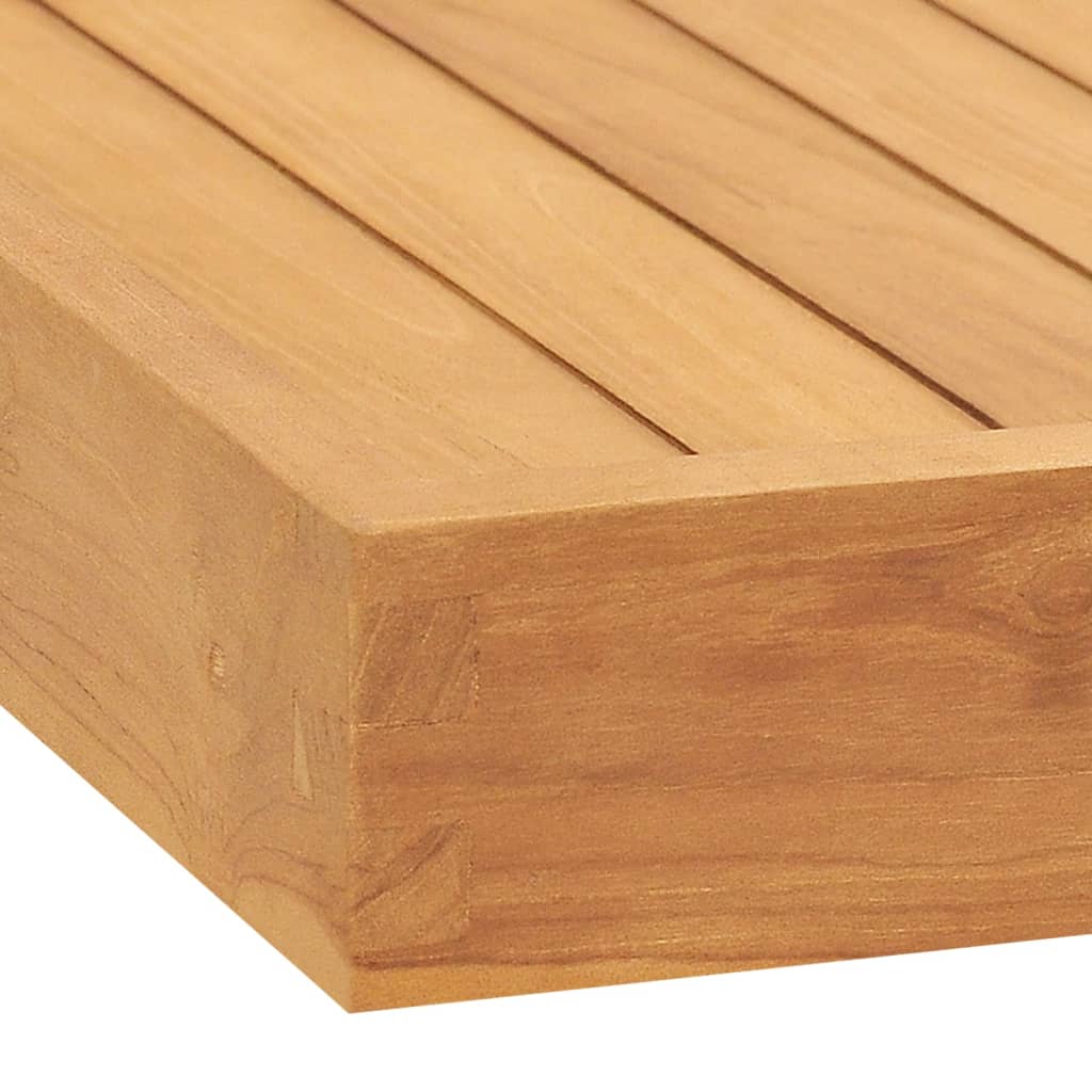 vidaXL Bandeja de servir 50x50 cm madeira de teca maciça