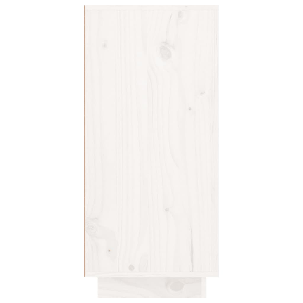 vidaXL Aparador 111x34x75 cm madeira de pinho maciça branco
