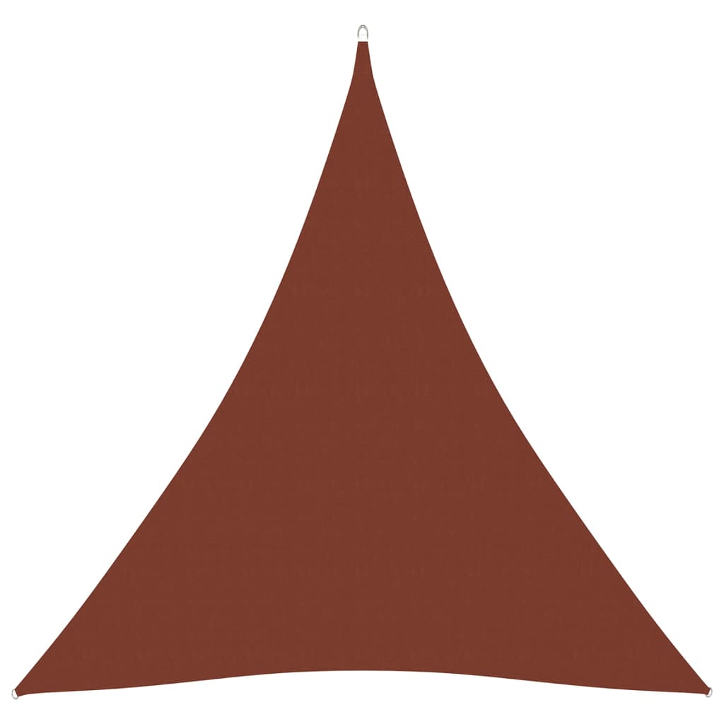 vidaXL Para-sol estilo vela tecido oxford triangular 4x4x4 m terracota
