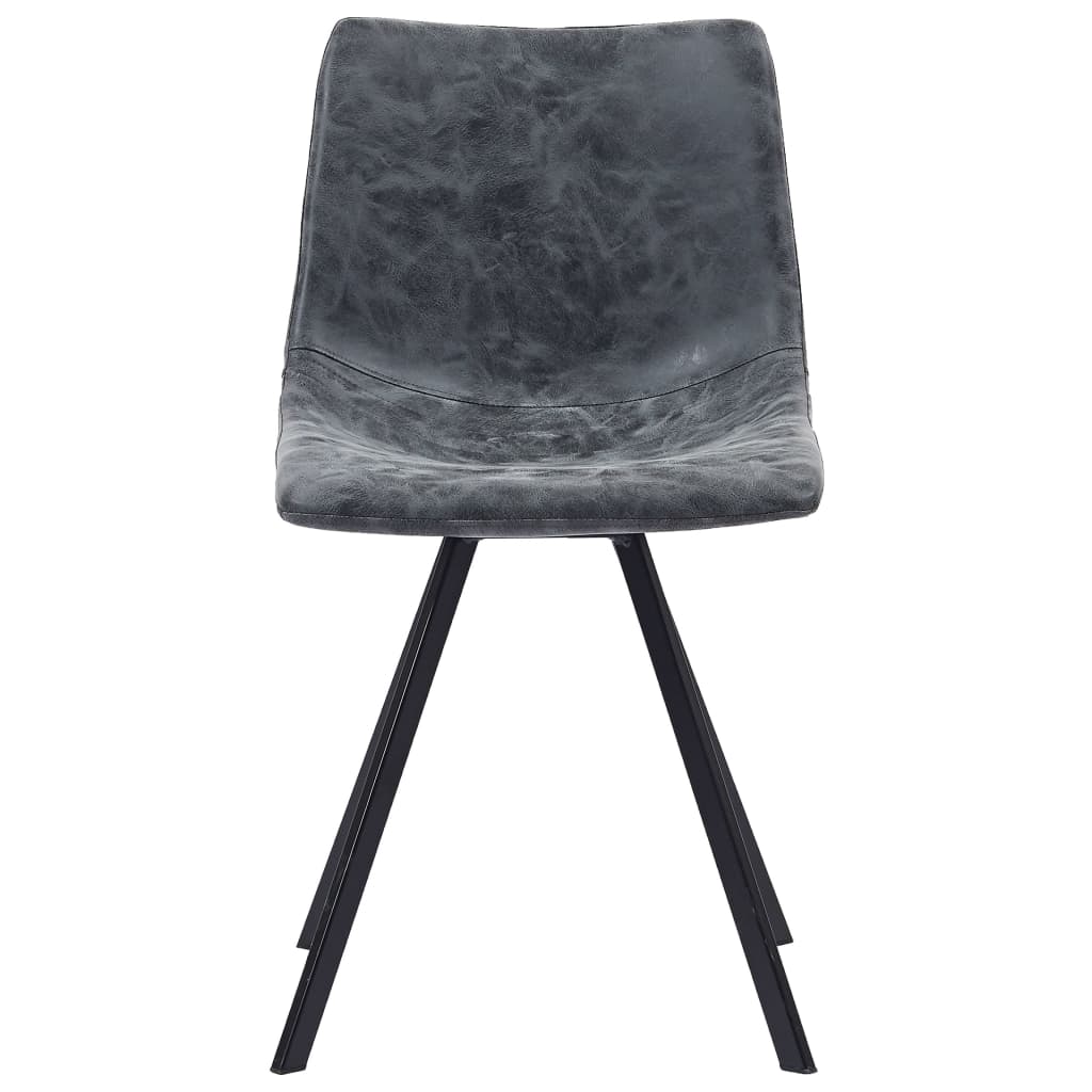 vidaXL Cadeiras de jantar 6 pcs couro artificial preto