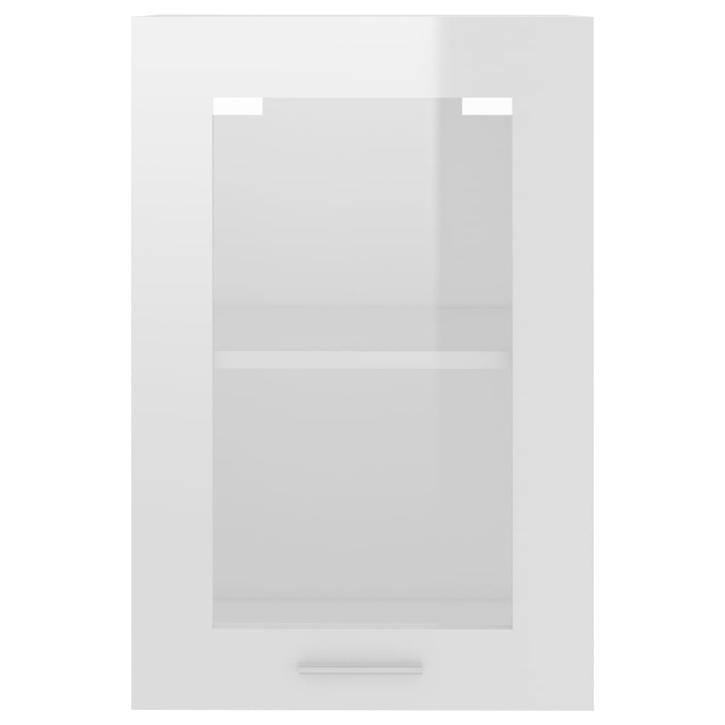 vidaXL Armário de parede c/ vidro 40x31x60 cm contraplacado branco
