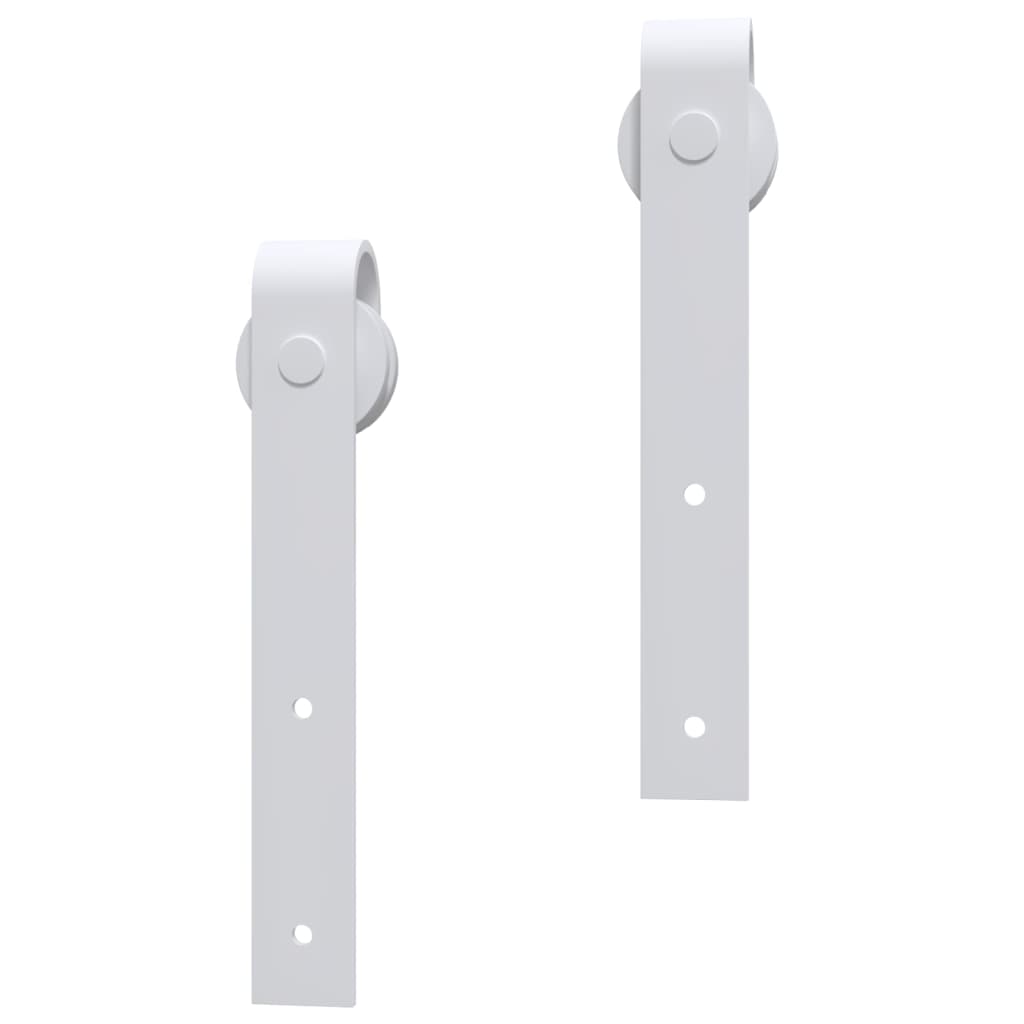vidaXL Kit de ferragens para porta deslizante 183 cm aço branco