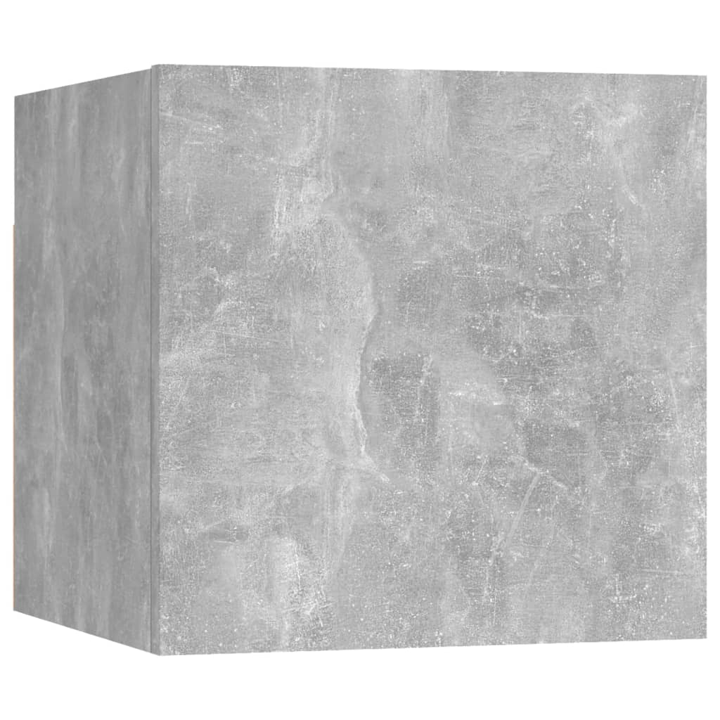 vidaXL Móvel de TV de parede 2 pcs 30,5x30x30 cm cinzento cimento