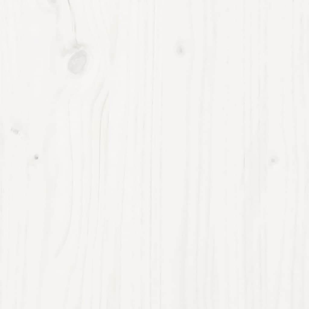 vidaXL Secretária 110x53x117 cm madeira de pinho maciça branco