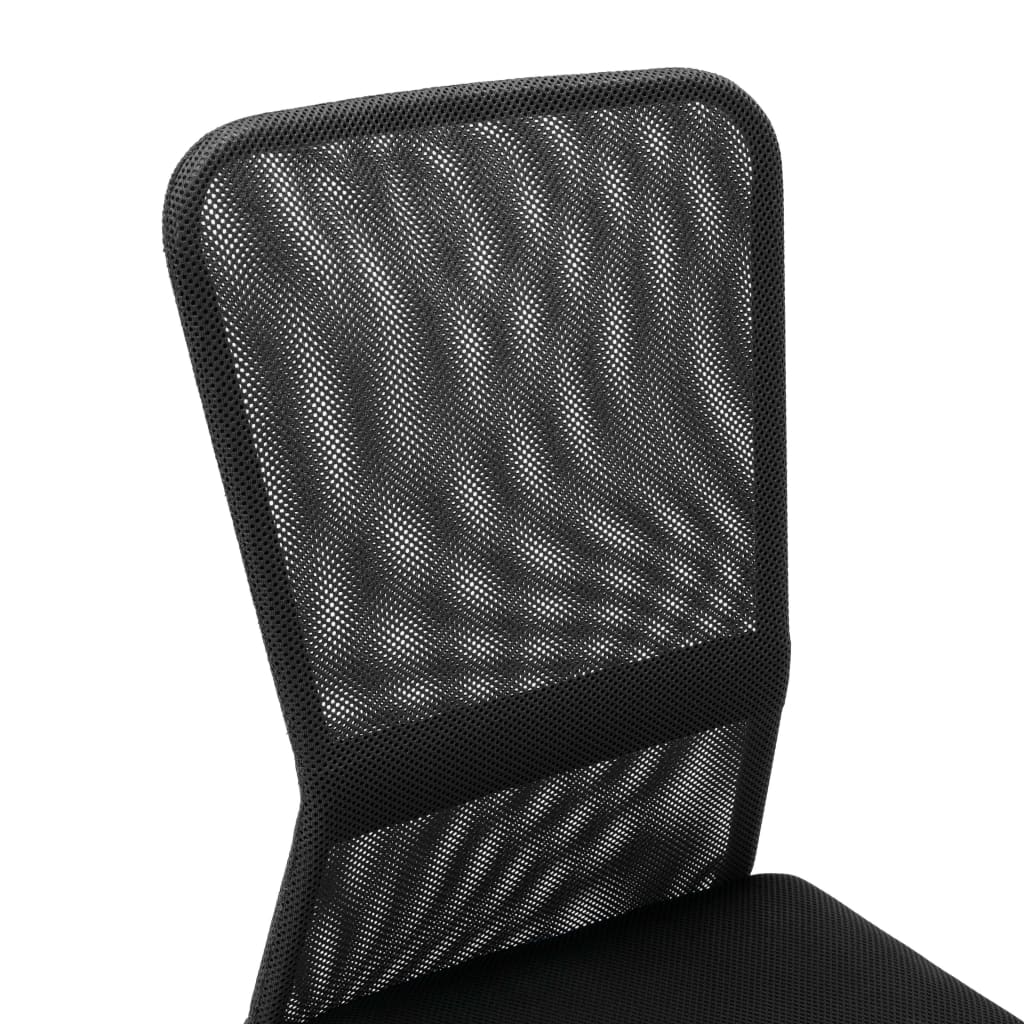 vidaXL Cadeira de escritório 44x52x100 cm tecido de malha preto