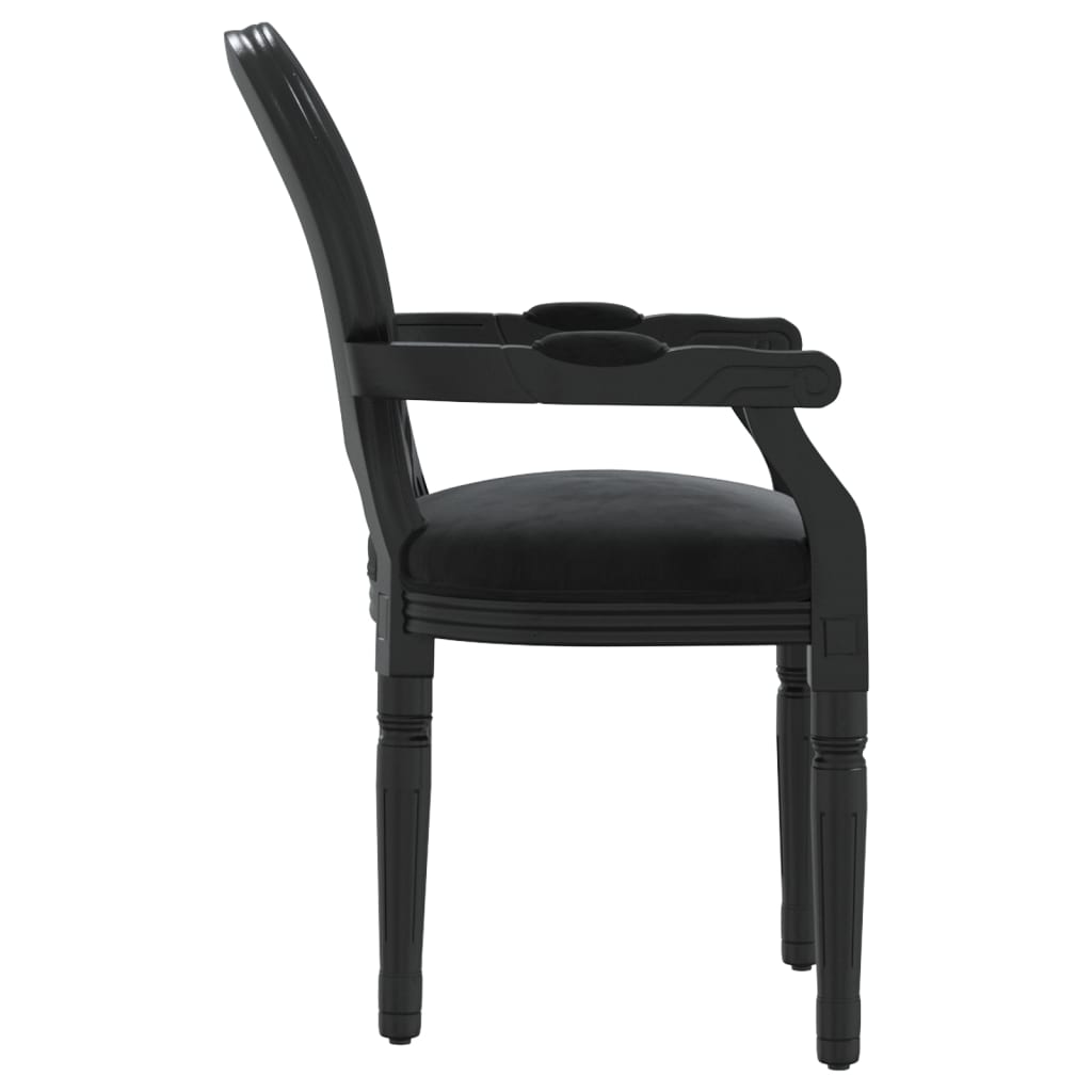 vidaXL Cadeira de jantar 54x56x96,5 cm veludo preto