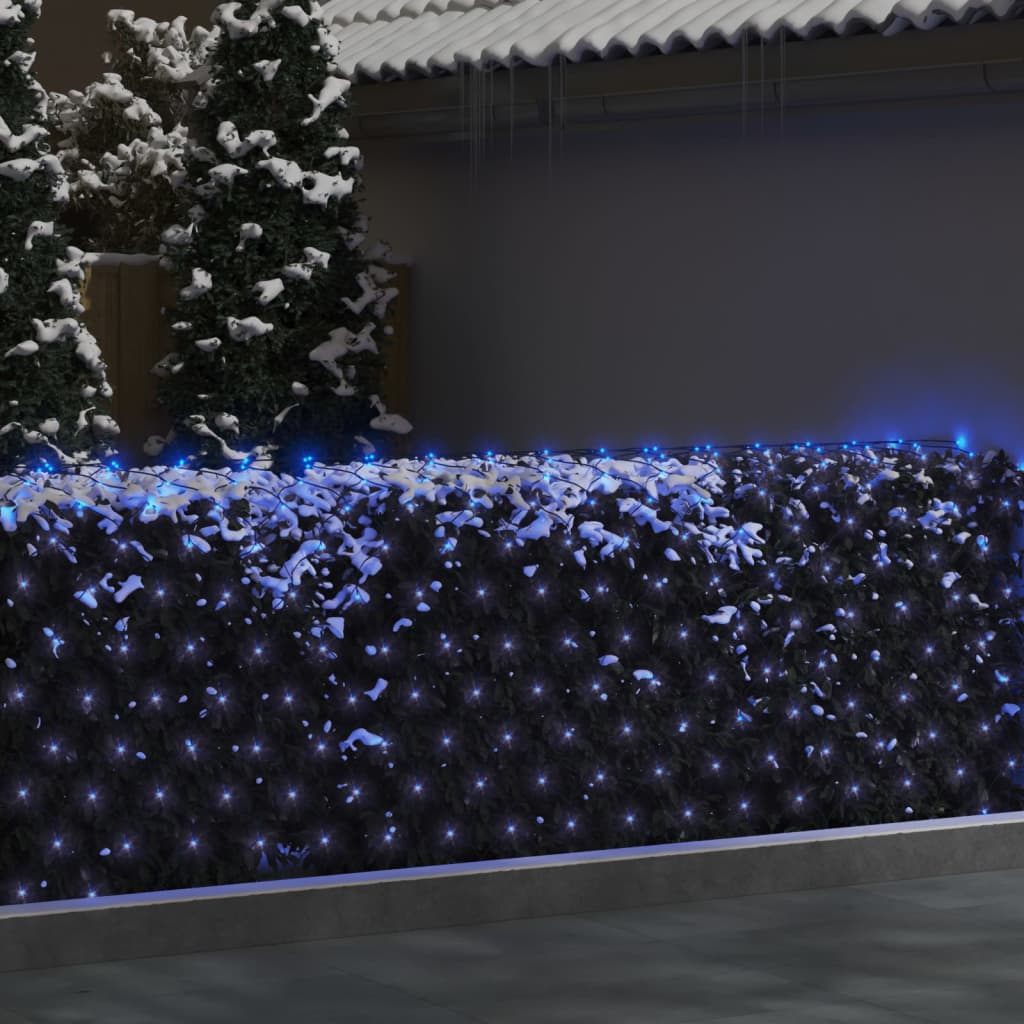 vidaXL Rede luzes de natal 4x4 m 544 luzes LED int/ext azul