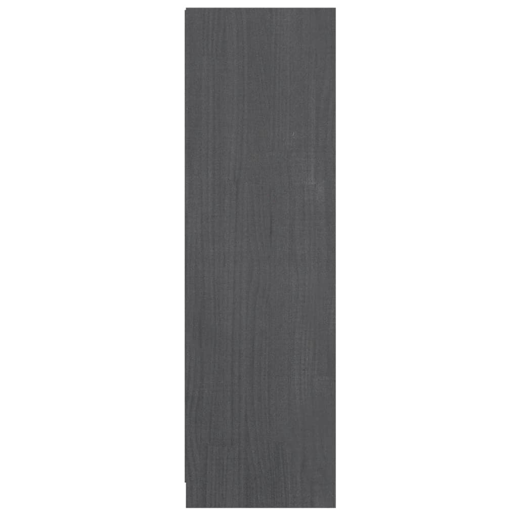 vidaXL Estante/divisória 36x33x110 cm madeira de pinho maciça cinzento