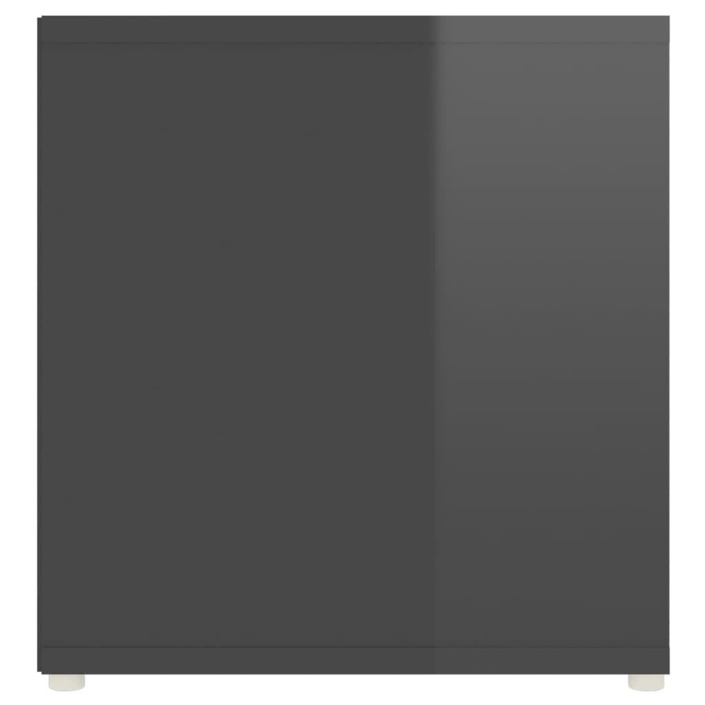 vidaXL Móvel de TV 107x35x37 cm contraplacado cinzento brilhante